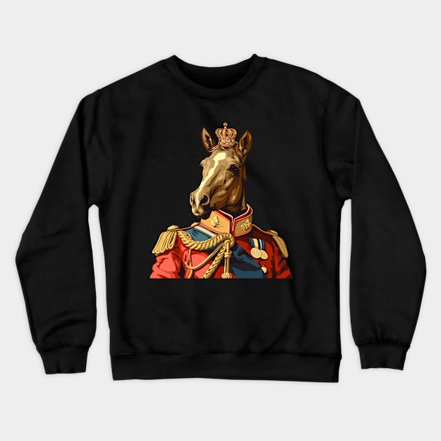 horse king Crewneck Sweatshirt by Ninja banana